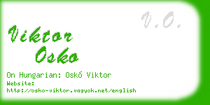 viktor osko business card